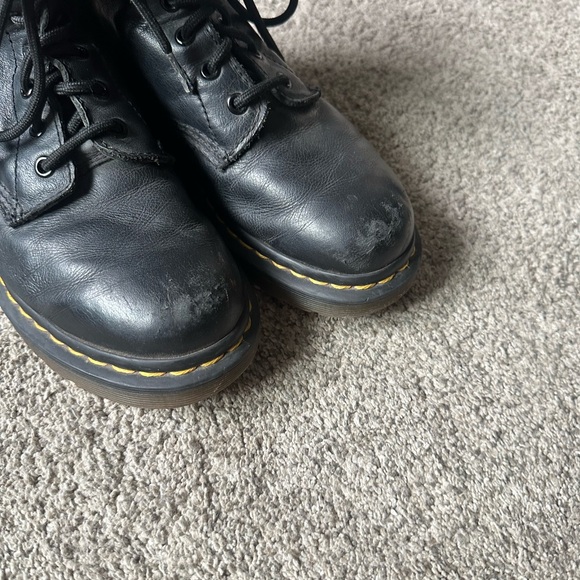 Doc Marten’s 6” Black Leather Lace-Up Boots - Picture 3 of 10